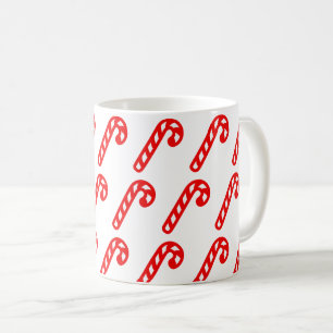 Rood Wit Kerst Sticks minimaal Koffiemok