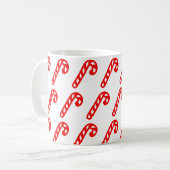 Rood Wit Kerst Sticks minimaal Koffiemok (Voorkant links)
