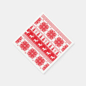 Rood & Wit Kerst Trui Patroon Papier Servet (Hoek)