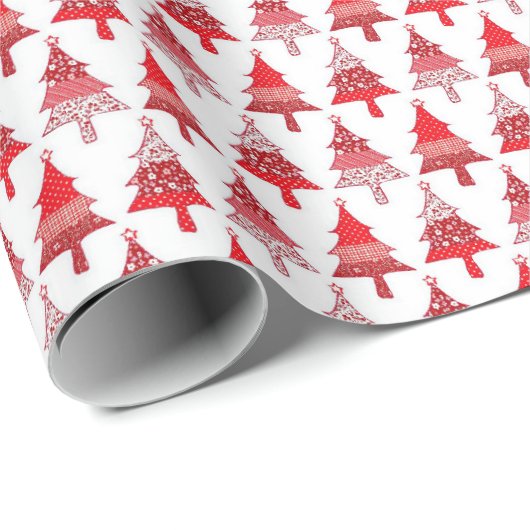 Rood wit kerstboom Kilt Pattern Cadeaupapier (Rol Hoek)