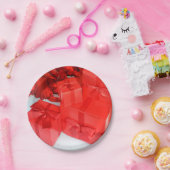 Rood wit kerstcadeaupapier Borden Papieren Bordje (Feest)