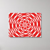 Rood wit kerstfeest Moderne cirkel ontwerp Canvas Afdruk (Voorkant)