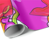 Rood & Wit Kerstkousen Veelkleurige geschenken Cadeaupapier (Rol Hoek)