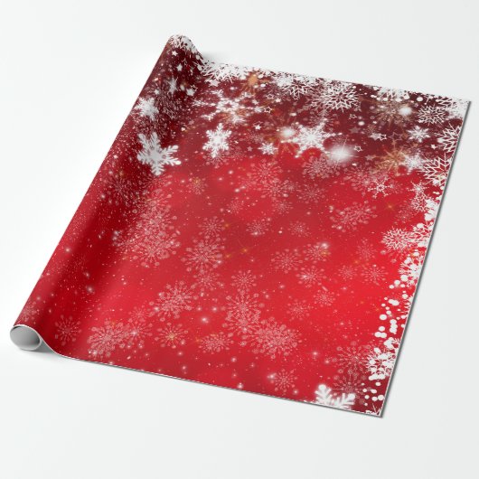 "Rood & Wit Kerstmis" Cadeaupapier (Uitgerold)
