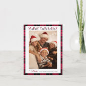 Rood & Wit Kerstmis Foto Feestdagen Kaart (Voorkant)