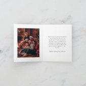 Rood & Wit Kerstmis Foto Feestdagen Kaart (Binnen)