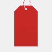 Rood Wit Kerstmis Gepersonaliseerde familienaam Cadeaulabel (Achterkant)