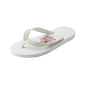 Rood Wit Kerstmis Gepersonaliseerde familienaam Kinder Teenslippers (Schuin)