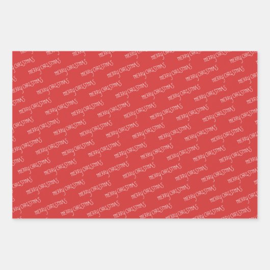 Rood | wit | Kerstmis Inpakpapier Vel (Voorkant 2)