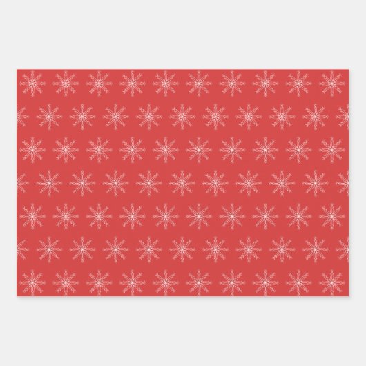 Rood | wit | Kerstmis Inpakpapier Vel (Voorkant)