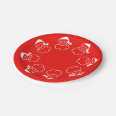 Rood Wit Kerstmis Vakantie Kerstmis Kerstmis Papieren Bordje (Gekanteld)