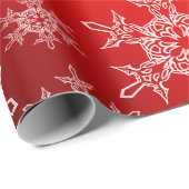 rood, wit, kerstpapier, winter+patte, kwik+xm cadeaupapier (Rol Hoek)