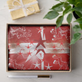 rood, wit, kerstpapier, winter+patte, kwik+xm tissuepapier (Geschenk)