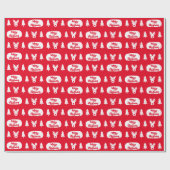 Rood wit kerstpatroonpapier voor fijne kerst cadeaupapier (Vlak)