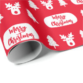 Rood wit kerstpatroonpapier voor fijne kerst cadeaupapier (Rol Hoek)