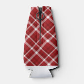 ROOD WIT KERSTPLAID PATROON FLESJESKOELER (Achterkant)