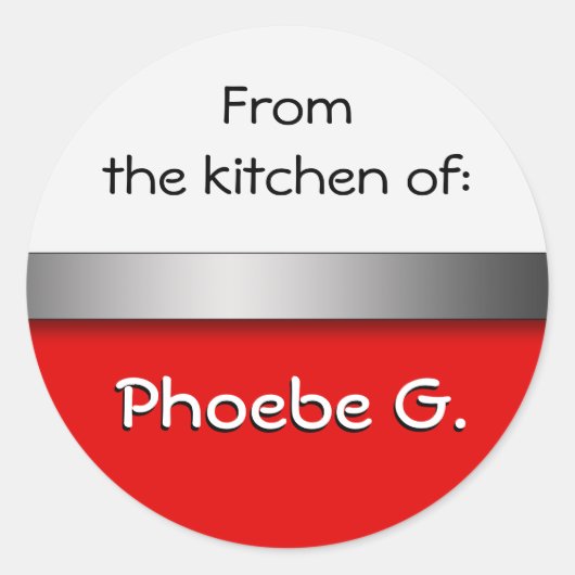 Rood Wit Keuken Stickers (Voorkant)