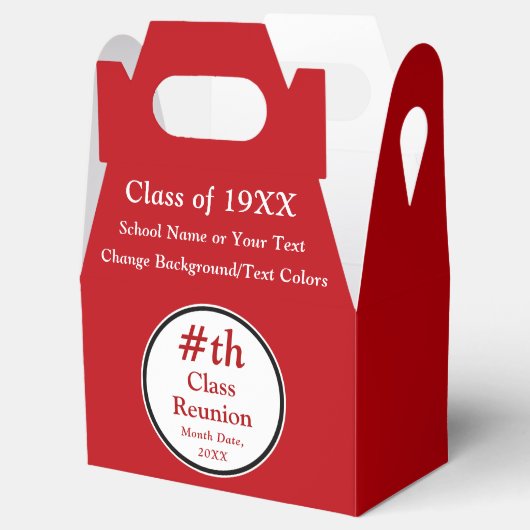 Rood, Wit, Klasse Reünie Gift Bag Ideeën, Reünie Bedankdoosjes (Geopend)