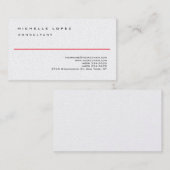 Rood wit klassiek elastisch laagje bovendeel visitekaartje (Voorkant / Achterkant)