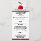 Rood Wit Klassiek Feestelijk Kerstmenu Menu (Voorkant)
