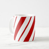 Rood & Wit Klassieke Candy Cane Stripes Kerstmis Koffiemok (Voorkant links)