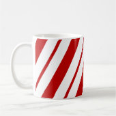 Rood & Wit Klassieke Candy Cane Stripes Kerstmis Koffiemok (Links)
