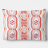 Rood wit klassieke trendy make-up accessoire zakje etui (Achterkant)