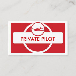 Rood wit kleine vliegtuigpiloot visitekaartjes