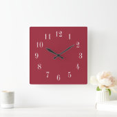 Rood wit kleuren kiezen vierkante klok (Huis)