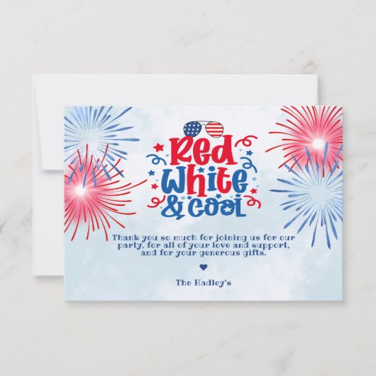 Rood Wit & Koel Dank u Kaart (Voorkant)