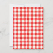 Rood Wit & Komend Meisje Baby Shower Uitnodiging (Achterkant)