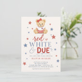 Rood Wit & Komend Meisje Baby Shower Uitnodiging (Staand voorkant)
