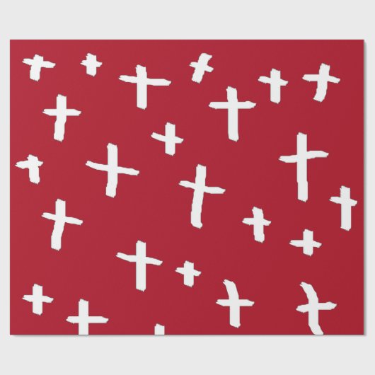 rood wit kruis cadeaupapier (Vlak)