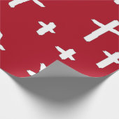 rood wit kruis cadeaupapier (Hoek)