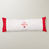 Rood Wit Liefde Hart Eenvoudige Moderne Valentijns Lichaamskussen (Achterkant)