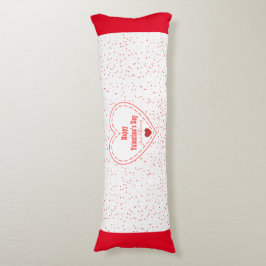 Rood Wit Liefde Hart Eenvoudige Moderne Valentijns Lichaamskussen