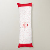 Rood Wit Liefde Hart Eenvoudige Moderne Valentijns Lichaamskussen (Achterkant (Verticaal))
