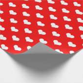 Rood Wit Liefde Hart Patroon Ontwerp Cadeaupapier (Hoek)