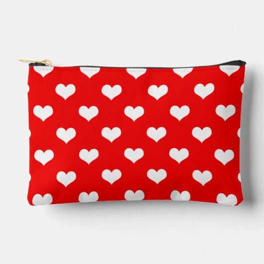 Rood Wit Liefde Hart Patroon Ontwerp Etui (Voorkant)