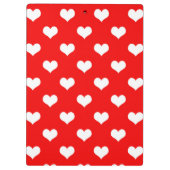 Rood Wit Liefde Hart Patroon Ontwerp Klembord (Achterkant)