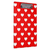Rood Wit Liefde Hart Patroon Ontwerp Klembord (Rechts)