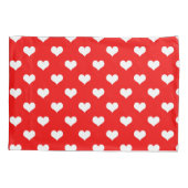Rood Wit Liefde Hart Patroon Ontwerp Kussensloop (Achterkant)