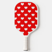 Rood Wit Liefde Hart Patroon Ontwerp Pickleball Paddle (Achterkant)