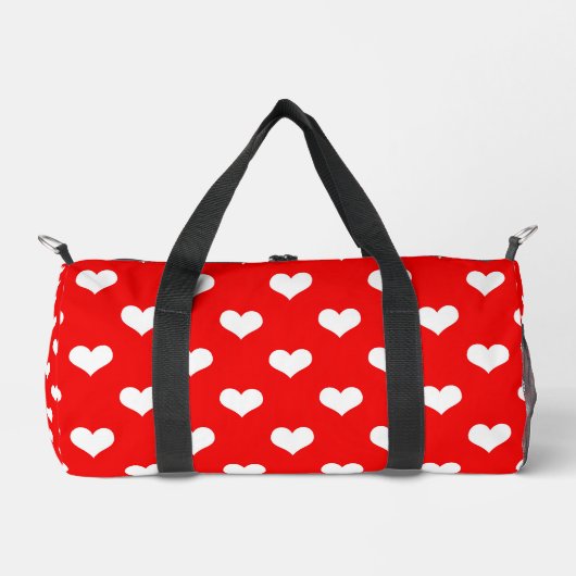 Rood Wit Liefde Hart Patroon Ontwerp Plunjezak (Voorkant)