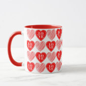 Rood Wit Liefde Harten Mok (Links)