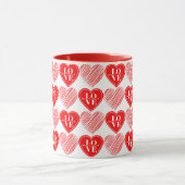 Rood Wit Liefde Harten Mok (Midden)