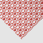 Rood & Wit Liefde Harten Valentijnsdag Tissuepapier (Detail)