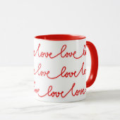 Rood Wit Liefde Mok (Voorkant rechts)