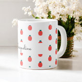 Rood Wit lieveheersbeestje Natuur Patroon Girly Grote Koffiekop