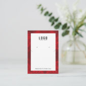 Rood Wit Lijst Modern ketting oorbellen Visitekaartje (Staand voorkant)